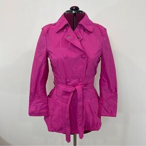 Ermanno Scervino Buble Gum Pink Trench Coat Italy sz
